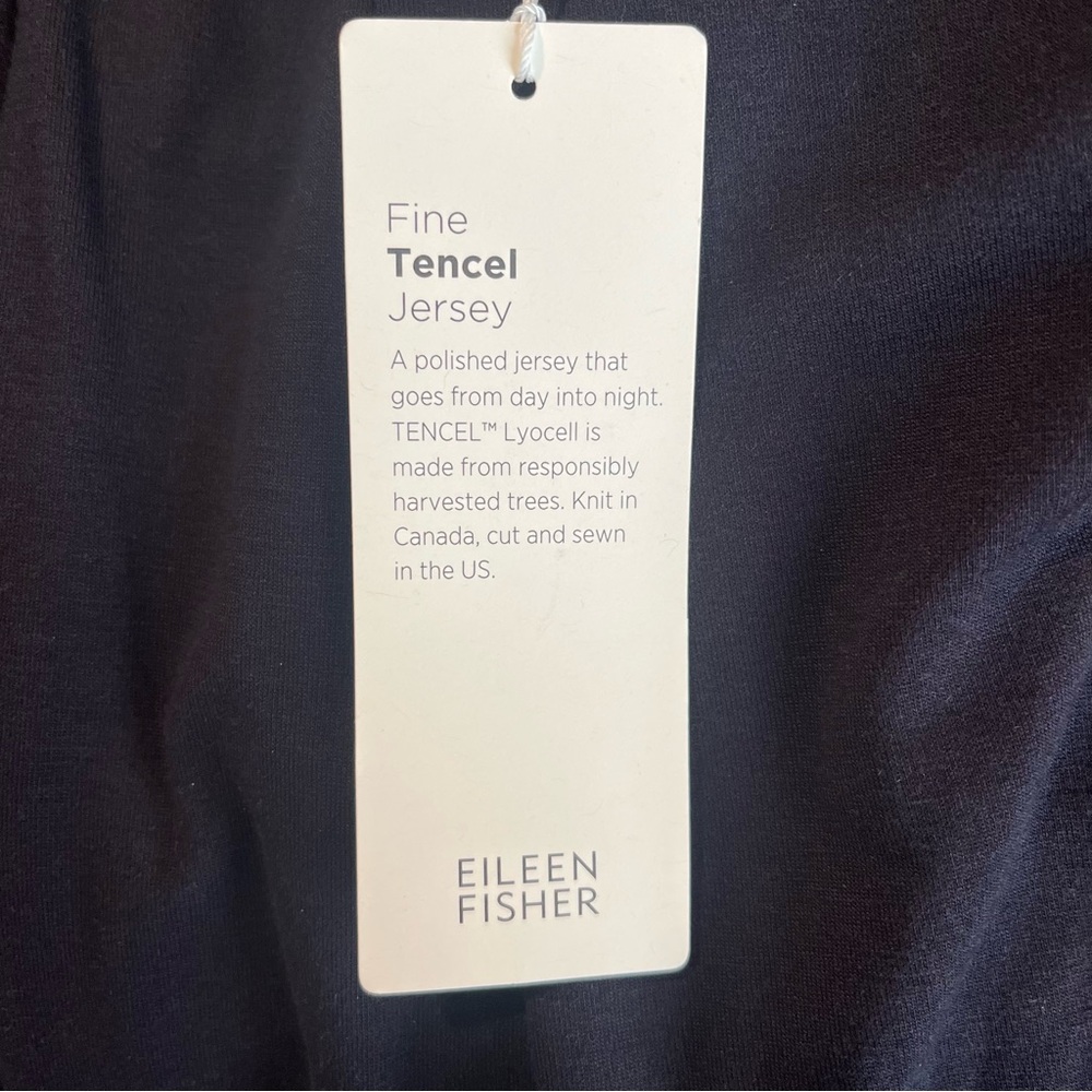 NWT Eileen Fisher Boho Wide Leg Yogi Culottes Cropped Jersey Navy Ink Pants SZ M - Picture 5 of 8